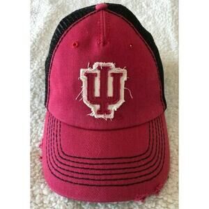 University of Indiana Hoosiers / UI Faded Distressed Cap Hat OSFA Mesh